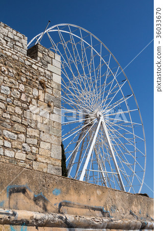 Fortification wall and a carousel. Faro, Portugal 36033670