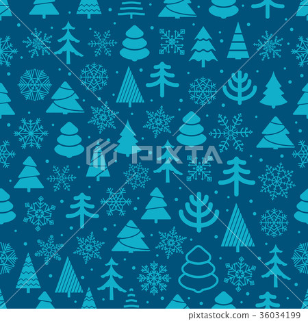 Christmas seamless vector background - Stock Illustration [36034199 ...