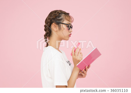 A woman watching a notebook 36035110