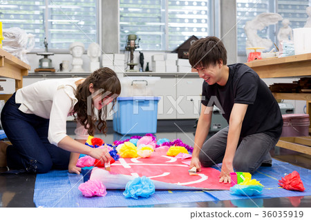 University student culture festival preparation make 36035919