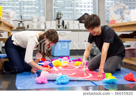 University student culture festival preparation make 36035920