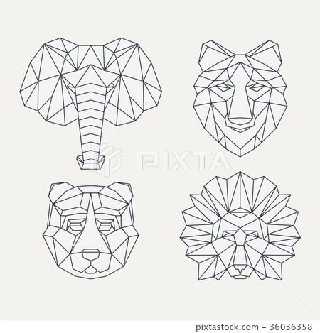 Polygonal geometric animals 36036358