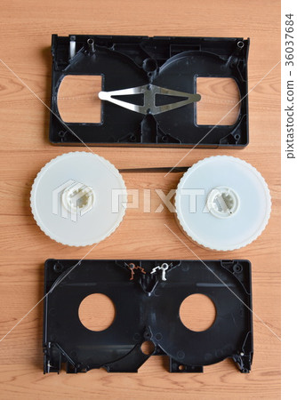 video tape recorder separate parts on table 36037684