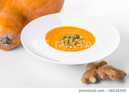 pumpkin cream soup with ginger pumpkin cream soup with ginger 36038369