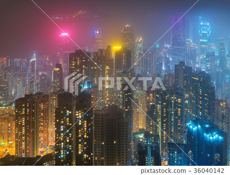 The Peak Hong Kong, Night scene of cityscape The Peak Hong Kong, Night scene of cityscape 36040142