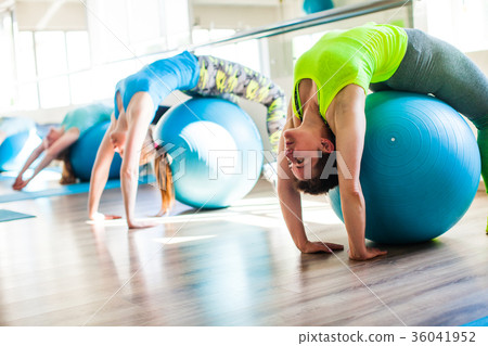 Women involved in Pilates Women involved in Pilates 36041952