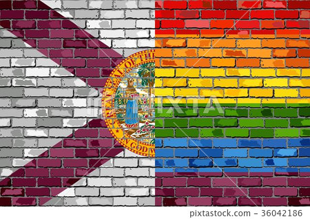 Brick Wall Florida and Gay flags 36042186