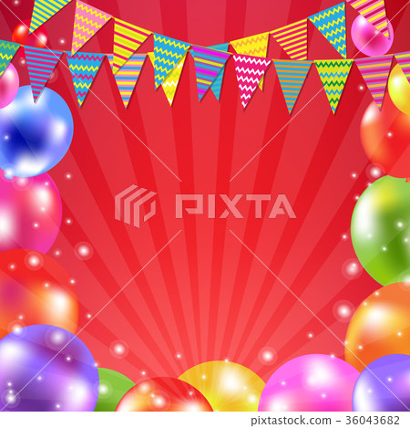 Color Balloon Banner 36043682