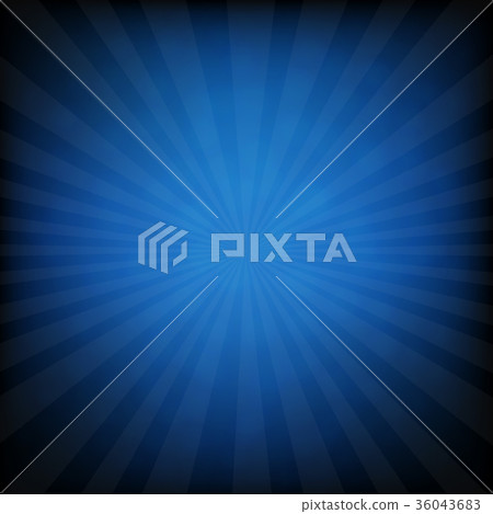 Sunburst Blue Retro Poster 36043683