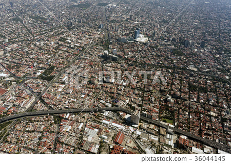 mexico city aerial view cityscape panorama 36044145