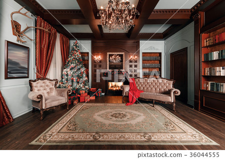 Christmas evening. classic apartments with a white Christmas evening. classic apartments with a white 36044555