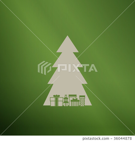 Christmas tree with gifts , vector illustration 36044878