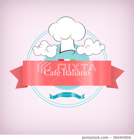 Cafe logo icon with toque in the clouds Cafe logo icon with toque in the clouds 36044908