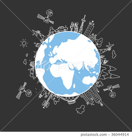 Global information network on the globe Global information network on the globe 36044914