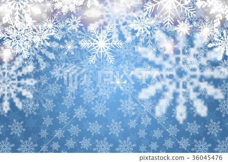 Blue winter background with snowflakes 36045476