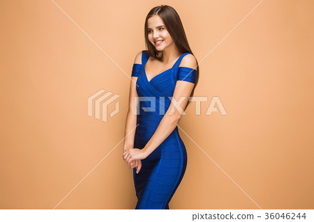 The young woman's portrait with happy emotions The young woman's portrait with happy emotions 36046244