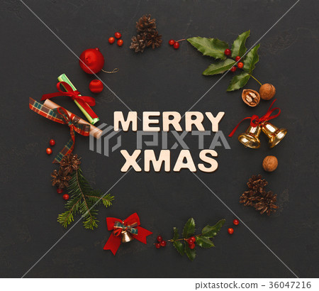 Merry xmas greeting, decoration background Merry xmas greeting, decoration background 36047216