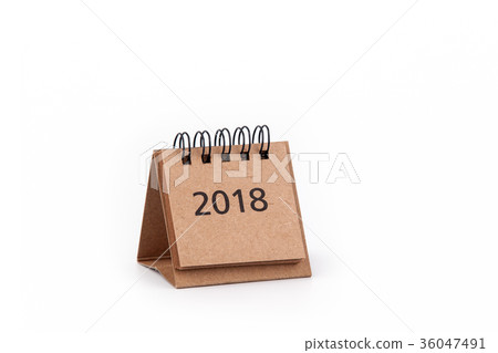 2018 Cardboard calendar on a white background. Free text space 2018 Cardboard calendar on a white background. Free text space 36047491