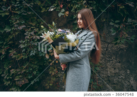 girl with a bouquet girl with a bouquet 36047548