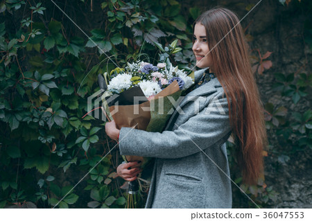 girl with a bouquet girl with a bouquet 36047553