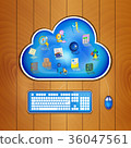 Cloud computing solution for business concept 36047561