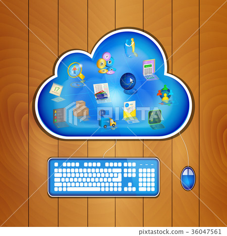 Cloud computing solution for business concept Cloud computing solution for business concept 36047561