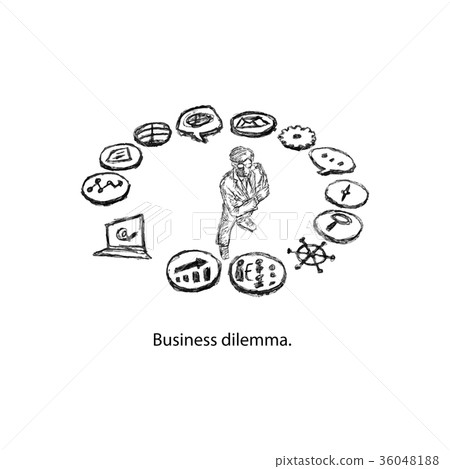 Businessman with crossed arms looking up Businessman with crossed arms looking up 36048188