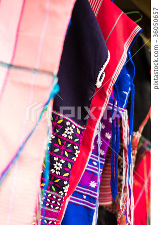 traditional clothes of Karen ethnic hill tribe minority in Thailand for sale in market traditional clothes of Karen ethnic hill tribe minority in Thailand for sale in market 36050657