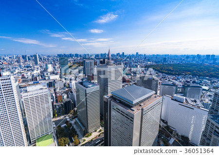 <<東京>>新宿子中心，都市風景 36051364