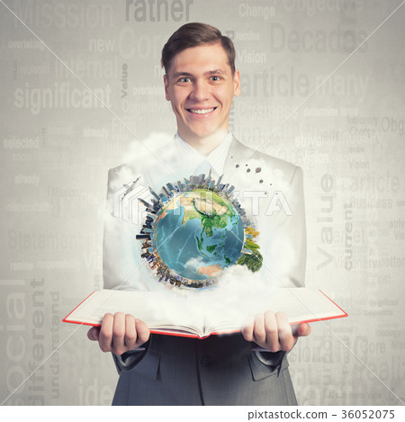 Businessman with book 36052075