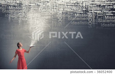 Girl with book 36052400