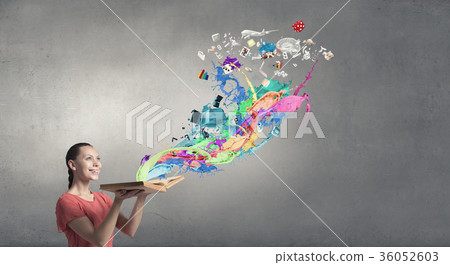 Girl with book 36052603