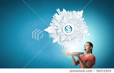 Girl with book 36052604