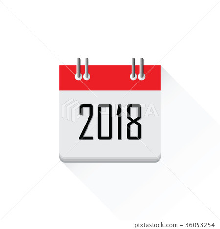2018 calendar icon. 2018 calendar icon. 36053254