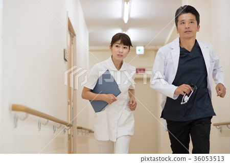醫生跑護士醫院醫療圖像 36053513