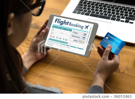 GO Flight Booking Air Online Ticket Book Concept 36053863