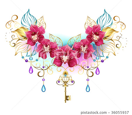 Orchids with beads 36055937