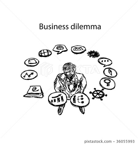 standing businessman looking up standing businessman looking up 36055993