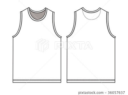 Sleeveless tank top illustration (white) 36057637