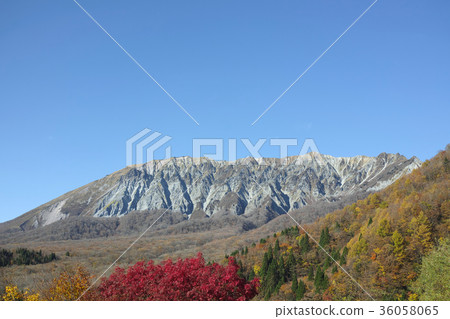 The large mountain south wall of autumn seen from the key ring The large mountain south wall of autumn seen from the key ring 36058065