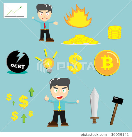 Business Finance icon character Bitcoin  36059141