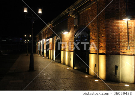 Kobe Red Brick Warehouse Lighted Up Kobe Red Brick Warehouse Lighted Up 36059488