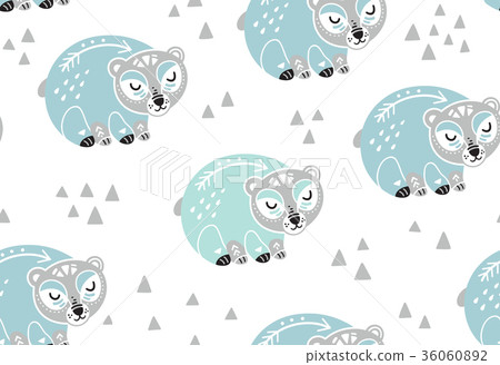 Simple scandinavian pattern with ethnic polar 36060892