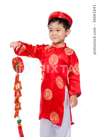 Portrait of a funny and exciting Vietnamese boy 36061641