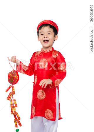 Portrait of a funny and exciting Vietnamese boy 36061645