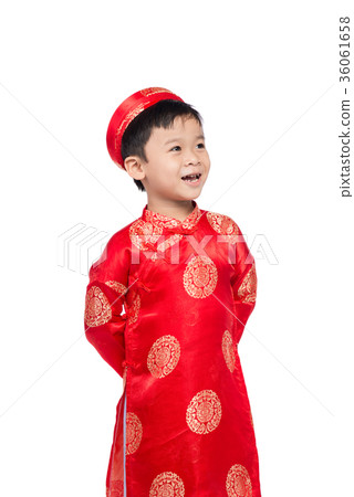 Handsome Asian baby boy on traditional festival 36061658