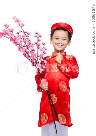 Vietnamese BoyKid congratulating with his New Year 36061679