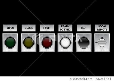 Button switchgear and operation symbol Button switchgear and operation symbol 36061851
