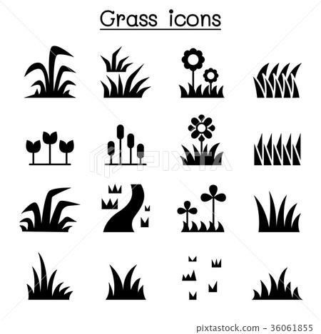Grass icon set 36061855