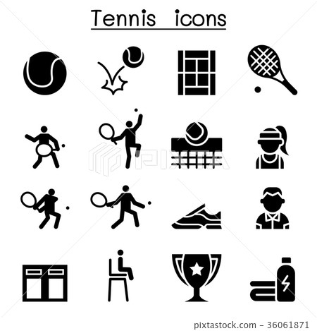 Tennis icon set illustration graphic design 36061871